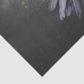 黒いカラスのゴシック様式の水色 薄葉紙 (詳細)