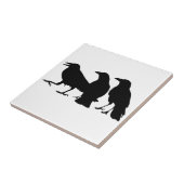 黒いカラスのタイル6 タイル (側面)