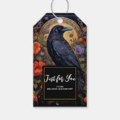 黒いカラスのダークゴシック ギフトタグ (正面)
