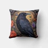 黒いカラスのダークゴシック クッション (裏面)