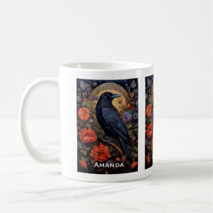 黒いカラスのダークゴシック コーヒーマグカップ