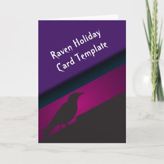 黒いカラスのハロウィンカード カード (正面)