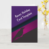 黒いカラスのハロウィンカード カード (黄色い花)