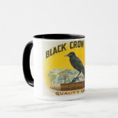 黒いカラスのブランド マグカップ (正面左)