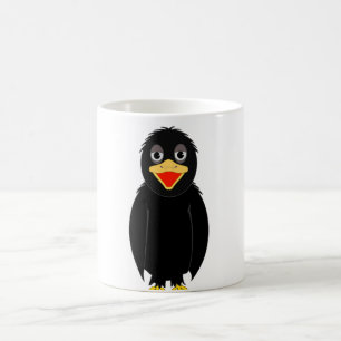 黒いカラスのマグ コーヒーマグカップ