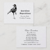 黒いカラスの迷信のカッコいい 名刺 (正面/裏面)