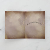 黒いカラス翼の秋の魔法猫 サンキューカード (内部)