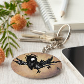 黒いカラス キーホルダー (側面)