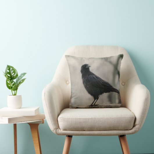 黒いカラス クッション (椅子)