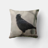黒いカラス クッション (裏面)
