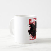 黒いカラス コーヒーマグカップ (正面左)
