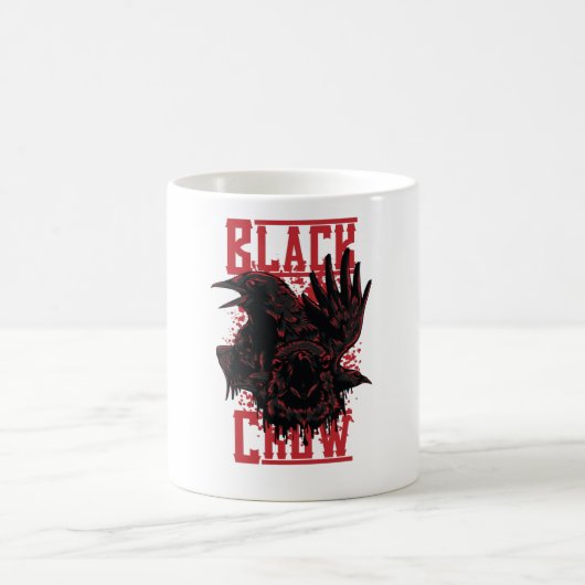 黒いカラス コーヒーマグカップ (中央)