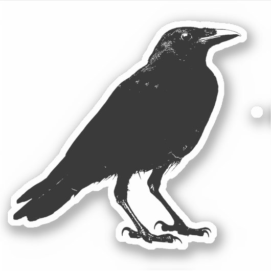 黒いカラス シール (正面)
