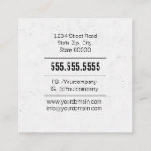 黒いカラス スクエア名刺 (裏面)