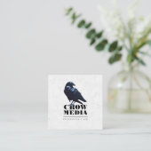 黒いカラス スクエア名刺 (スタンド正面)