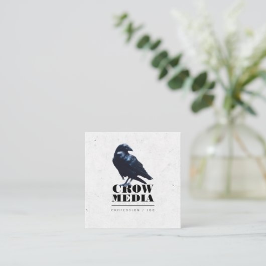 黒いカラス スクエア名刺 (スタンド正面)