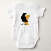 黒いカラス ベビーボディスーツ (裏面)