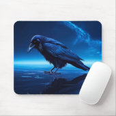 黒いカラス マウスパッド (マウス)