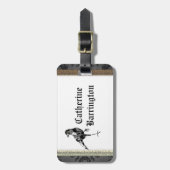 黒いカラス ラゲッジタグ (正面縦)