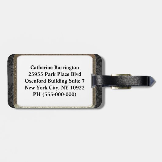 黒いカラス ラゲッジタグ (裏面横)