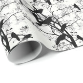 黒いカラス ラッピングペーパー (ロールコーナー)