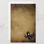 黒いカラス 便箋 (正面/裏面)