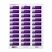 黒いカラス 月のシルエット ゴシック ラベル (フルシート)