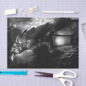 黒いカラス 薄葉紙 (クラフト)