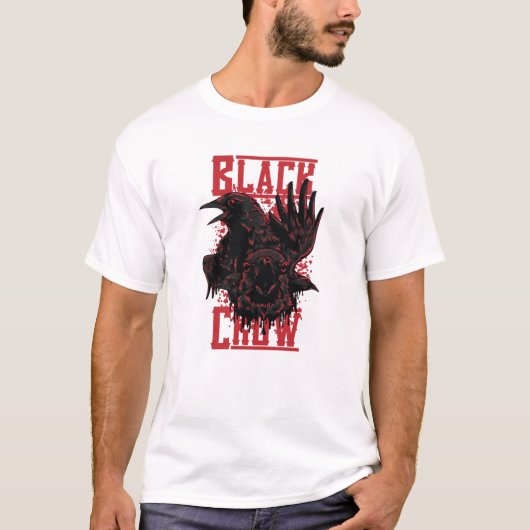 黒いカラス Tシャツ (正面)