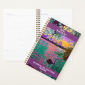 黒いカラフル白鳥キリスト教聖書聖句プランナー プランナー手帳 (ディスプレー)