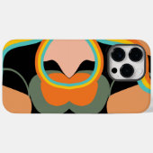 黒いカラフル美学の70年代のレトロ抽象芸術 Case-Mate iPhoneケース (裏面 (横))