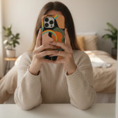 黒いカラフル美学の70年代のレトロ抽象芸術 Case-Mate iPhoneケース