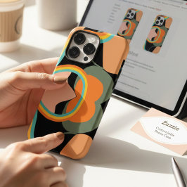 黒いカラフル美学の70年代のレトロ抽象芸術 Case-Mate iPhone 14 PRO MAXケース