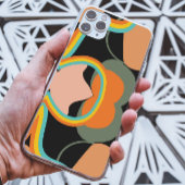 黒いカラフル美学の70年代のレトロ抽象芸術 Case-Mate iPhoneケース