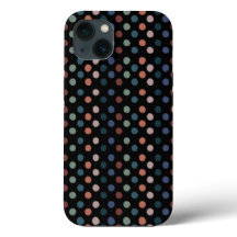 黒いカラフル背景のドット