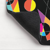 黒いカラフル背景の抽象芸術図形 マウスパッド (コーナー)