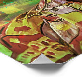 黒いカリブのパン付き女性 ポスター (角)