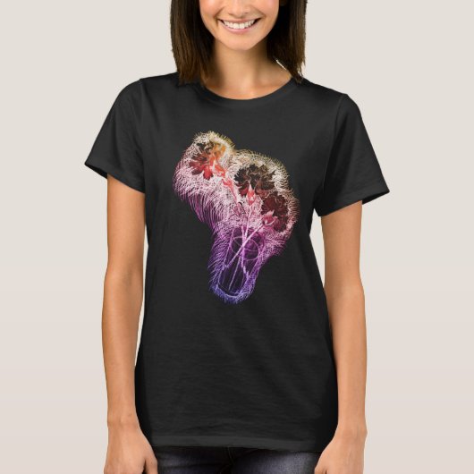 黒いカーネーション Tシャツ (正面)