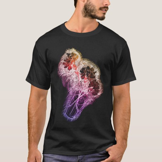 黒いカーネーション Tシャツ (正面)