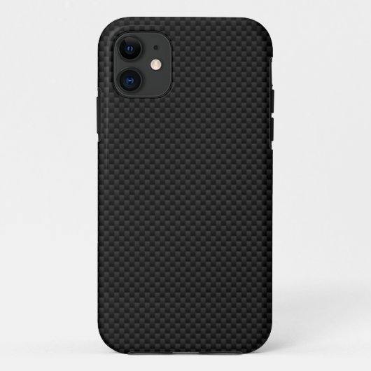 黒いカーボン繊維のスタイルのプリントの装飾 Case-Mate iPhoneケース (裏面)