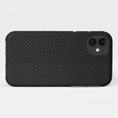 黒いカーボン繊維のスタイルのプリントの装飾 Case-Mate iPhoneケース (裏面(横))