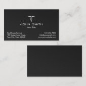 黒いカーボン繊維のヘルスケアの名刺 名刺 (正面/裏面)