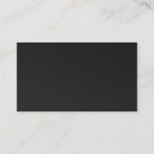 黒いカーボン繊維のヘルスケアの名刺 名刺 (裏面)
