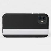 黒いカーボン繊維及び白のストライプなiPhone 5の場合 Case-Mate iPhoneケース (裏面(横))
