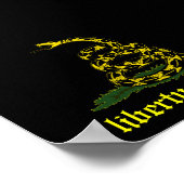 黒いガッズデンの自由または死の旗 ポスター (角)