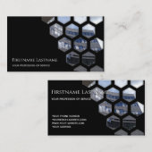 黒いガラスのファサードのオフィス超高層ビル長方形 名刺 (正面/裏面)