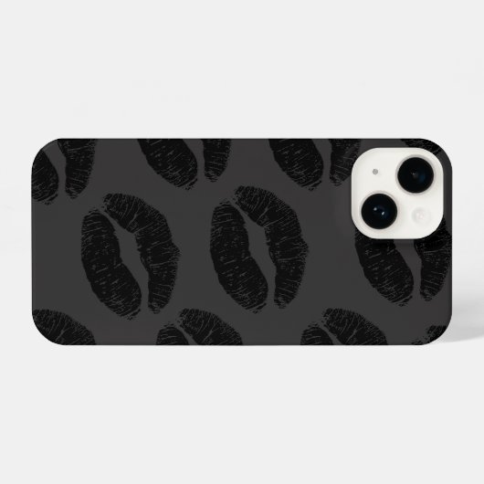 黒いキス iPhoneケース (裏面横)