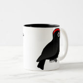 黒いキツツキ ツートーンマグカップ (正面右)