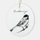 黒いキャップの《鳥》アメリカゴガラサンダー_コーブ セラミックオーナメント (左)