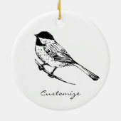 黒いキャップの《鳥》アメリカゴガラサンダー_コーブ セラミックオーナメント (裏面)